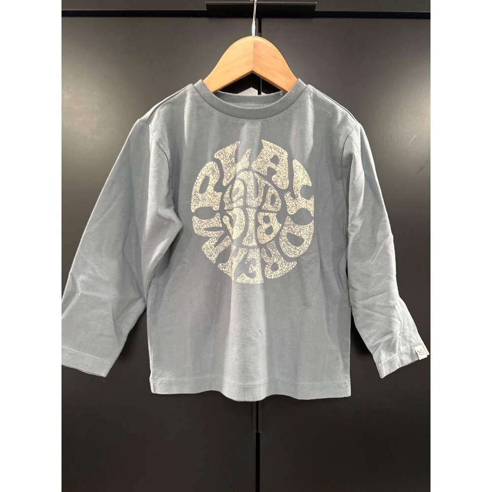 Noppies Kids Organic Cotton Long Sleeve "Play Loud, Dream Big" Tee NWT Size 4Y